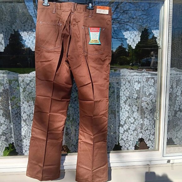 Vtg Spiegal Casual Flare Bottoms Men's Jeans BRONZE Retro 36L X 33 NWT DEADSTOCK - Picture 7 of 7